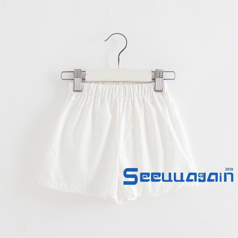 Quần Short Cotton Màu Trơn Cho Bé Gái