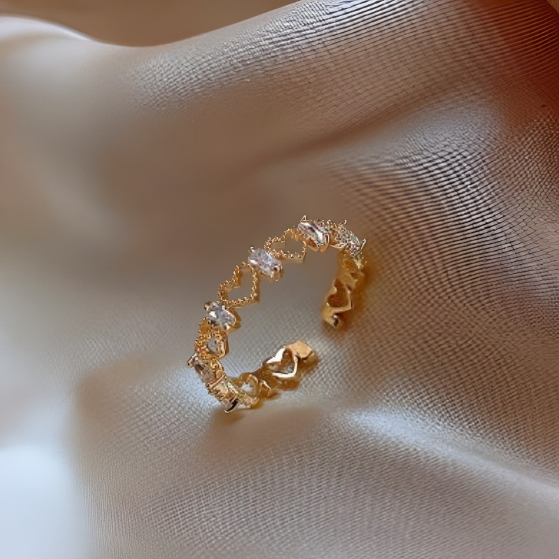 Nhẫn Hở Điều Chỉnh Chéo Phong Cách Hàn Quốc Cho Nữ