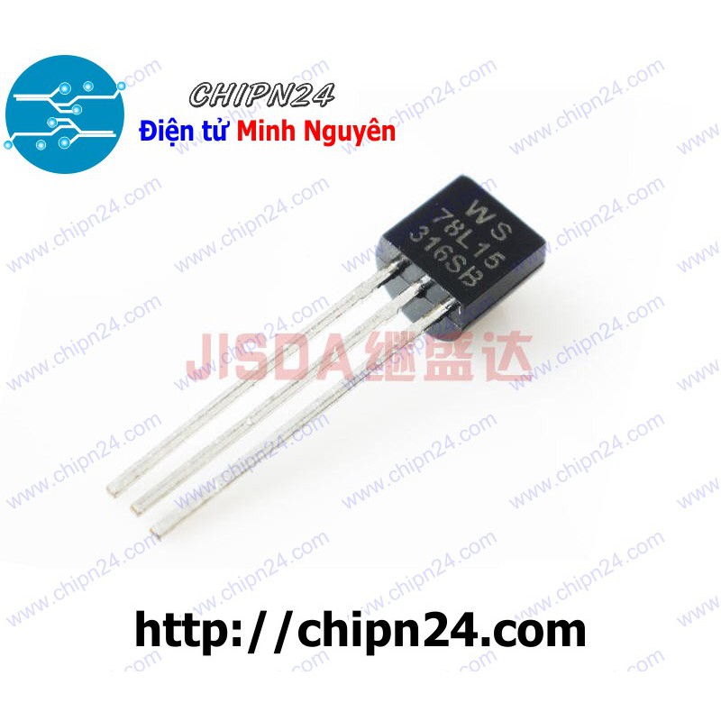 [5 CON] IC 78L15 TO-92 (Chân Cắm) (7815 15V 100mA)