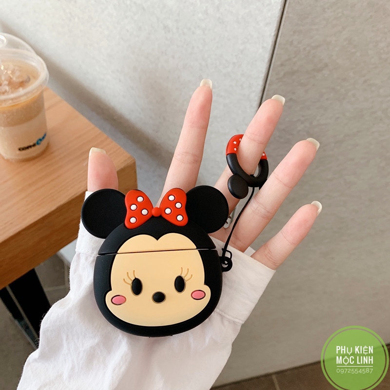 ☘️Tặng kèm móc tay☘️ Case bao airpod silicon 1 2 Pro 3 MICKEY MOUSE - Vỏ bọc đựng tai nghe không dây i12 i100... AirPods