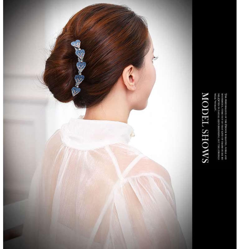 Haimeikang Cổ điển Bảy chiếc răng Lược cài tóc Rhinestone Kẹp tóc Tóc đuôi ngựa Kẹp tóc Đồ trang sức