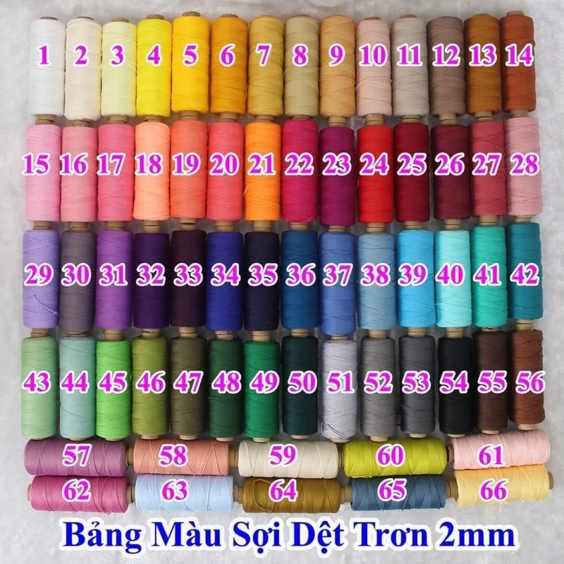 SỢI COTTON DỆT 2mm ( mã 1-33)