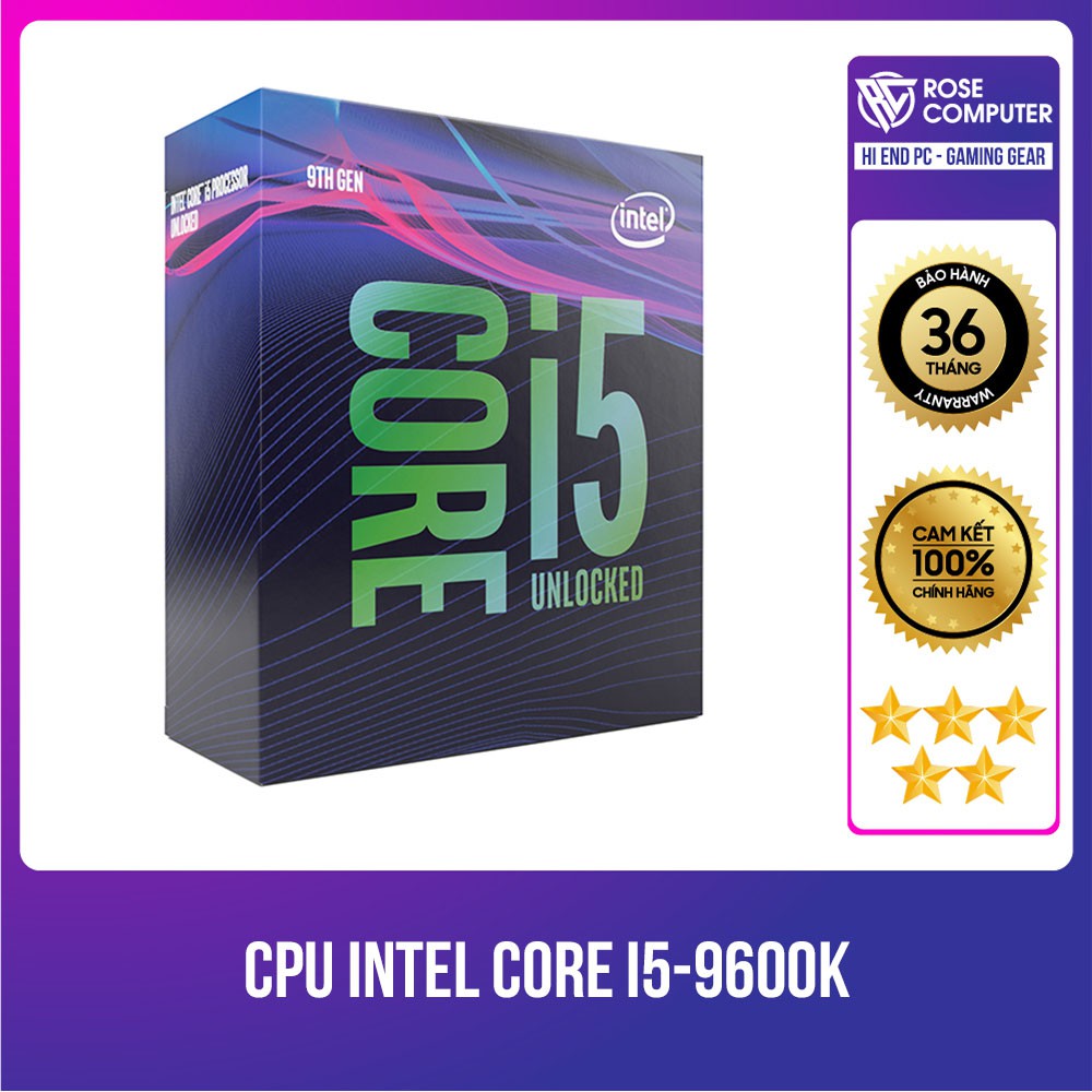 CPU Intel Core i5-9600K (3.7 Upto 4.5GHz/ 6C6T/ 9MB/ Coffee Lake)