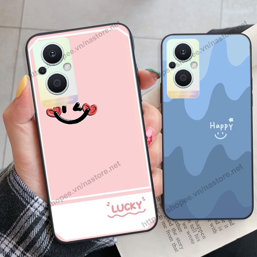 Ốp lưng Oppo Reno7 /  Reno 7Z 5G / Reno 7 mặt cười, họa tiết caro đơn giản đẹp cute