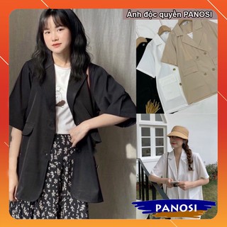 Áo vest nữ Blazer hàn quốc Vest Cộc Tay Dáng Rộng Chất Mát  A419