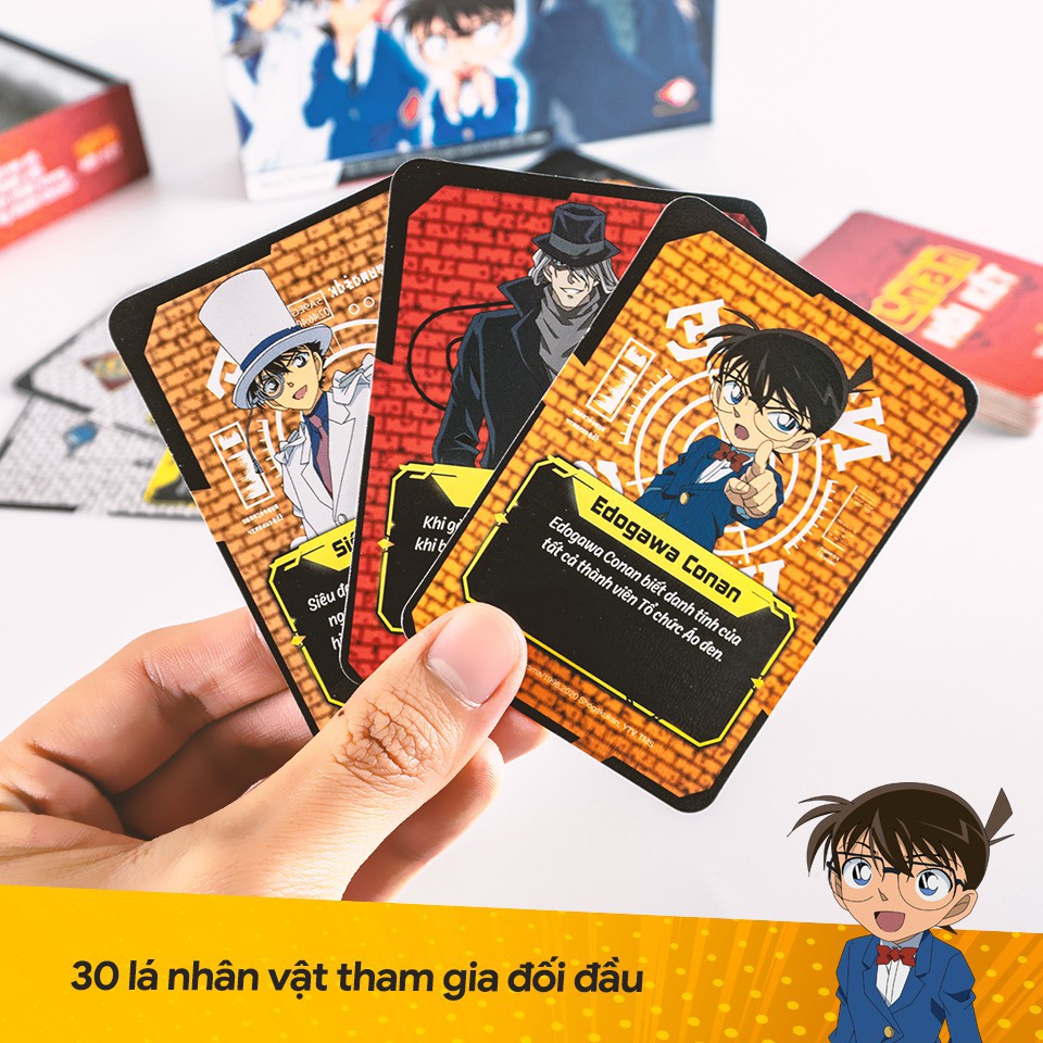 Bộ Trò Chơi Thám Tử Lừng Danh Conan Hồi Kết, Board Game Thẻ Bài Nhập Vai Suy Luận Kèm Hồ sơ 25nhân vật cực chất MecoMart