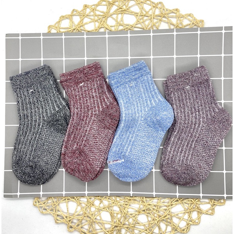 tất len cổ cao Hàn Quốc cho bé màu muối tiêu cho bé từ 2-4 tuổi