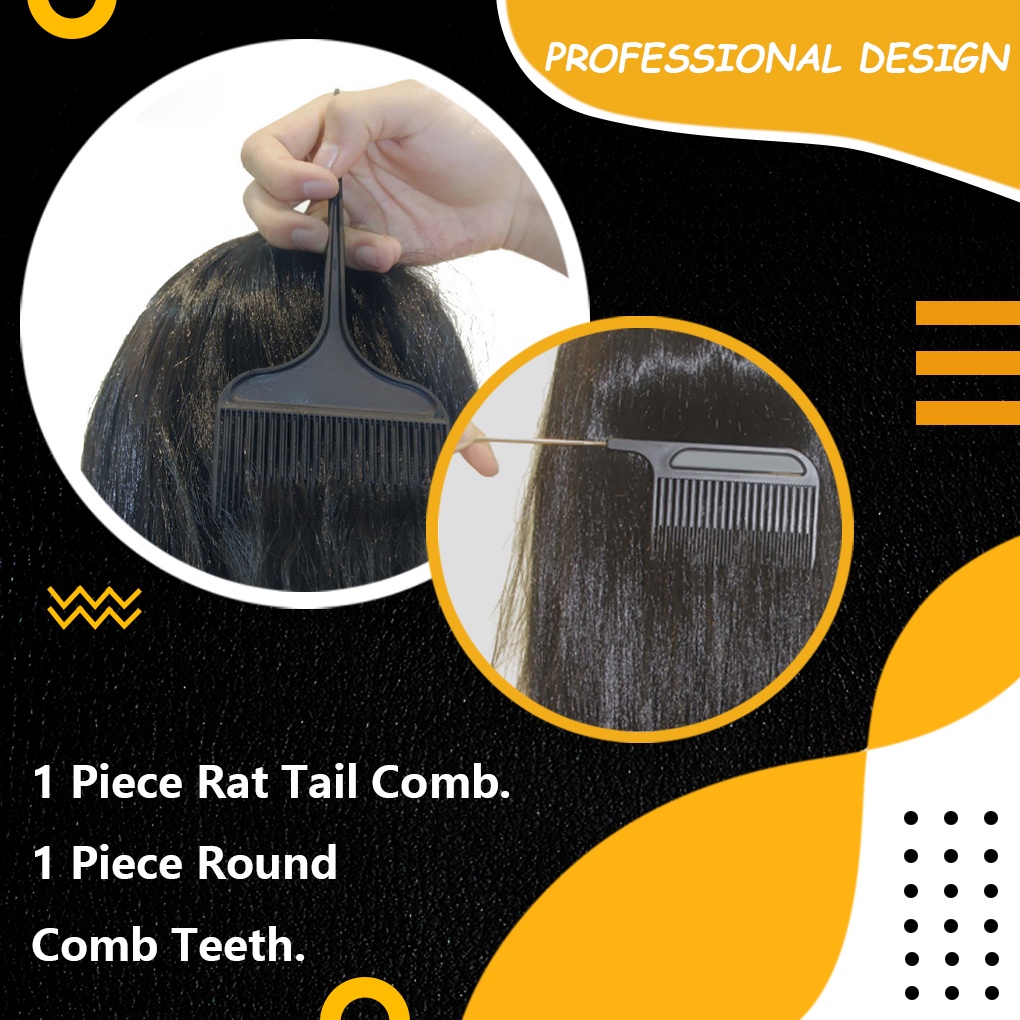 [Hàng mới về] Set 2 lược đuôi chuột và lược tròn nhuộm tóc tại nhà DIY
