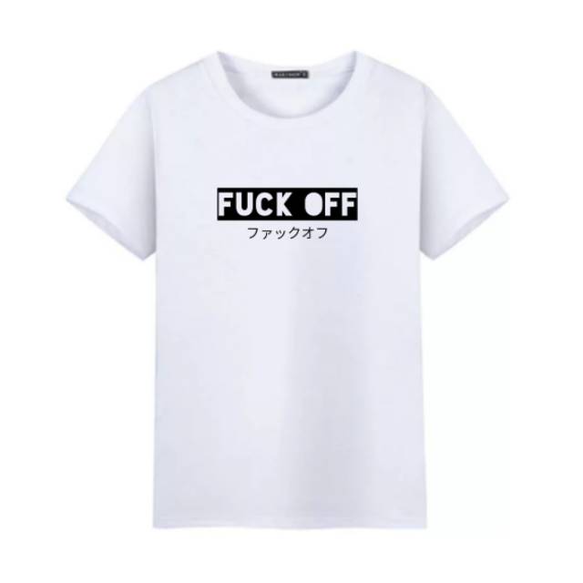 Áo Thun In Chữ Fuck OFF Phong Cách Nhật Bản Cá Tính | Áo Thun Distro | Áo Thun Nam | Áo Thun Thời Trang Xinh Xắn Cho Nữ | Áo Ngắn