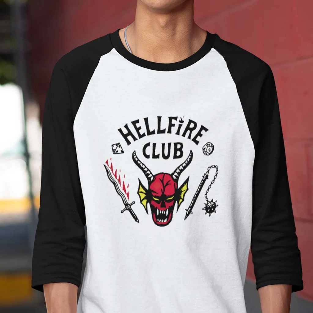 Áo Thun Raglan Hellfire - Stranger things