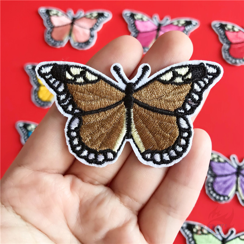 BUTTERFLY 1 Sticker Ủi Thêu Hình Bươm Bướm Nhiều Màu Sắc