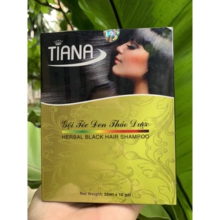 Gội tóc đen thảo dược tiana- 25ml x10 gói.