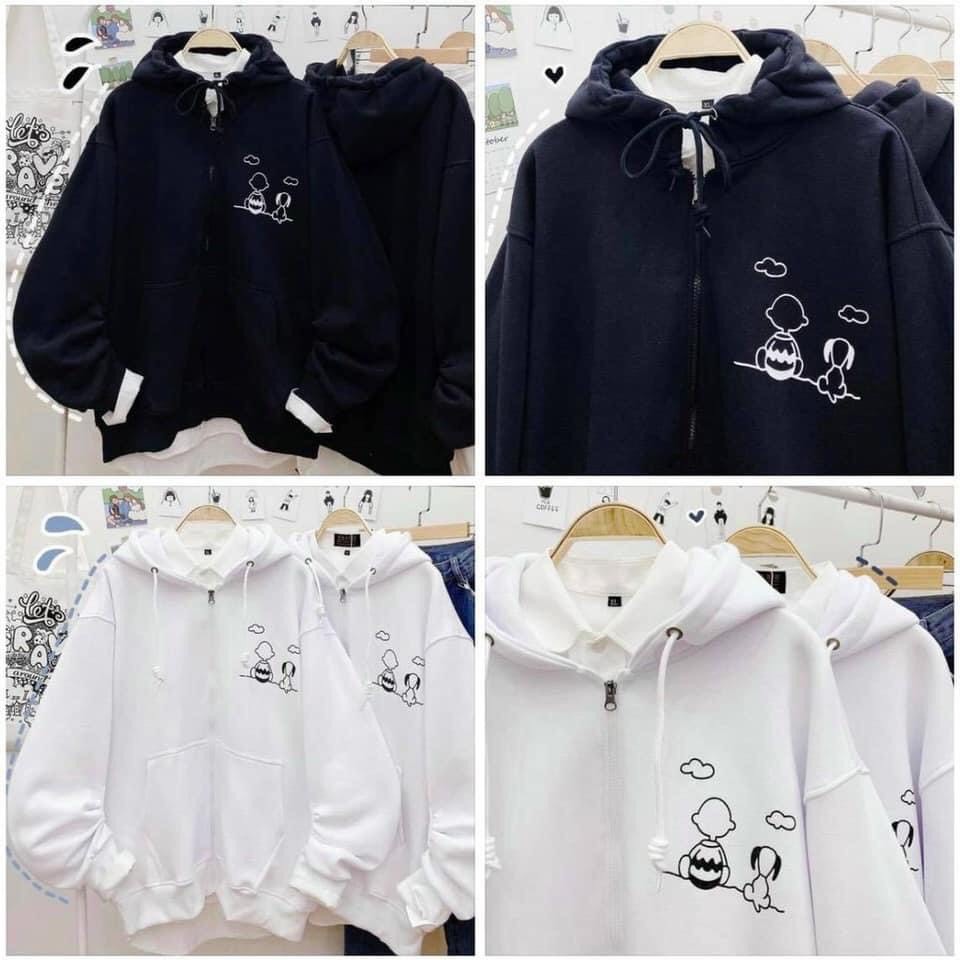 Áo Khoác Nỉ Khóa Kéo . Chất nỉ ngoại dày đẹp mịn ko xù,. Form Unisex Nam Nữ - IN HÌNH NGƯỜI & CHÓ NGỒI