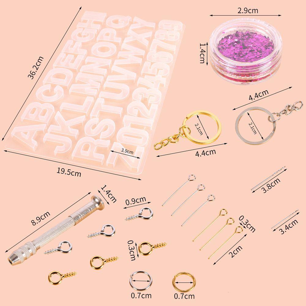 Set 186 Khuôn Silicon Hình Chữ Cái Làm Trang Sức DIY