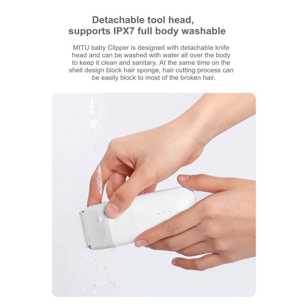 Dụng cụ cắt Xiaomi MiTu tông đơ cạo Hair clipper baby tóc tông đơ tăng đơ cắt hair trimmer Waterproof máy làm tóc phụ kiện cho bé