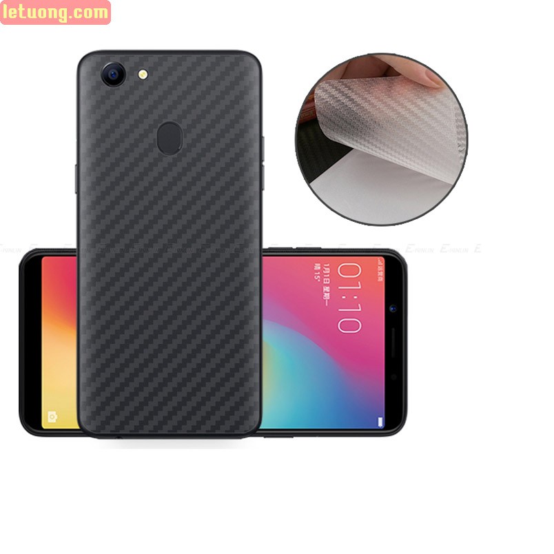 Bộ 3 tấm dán lưng mặt sau vân Carbon 3D chống xước cho điện thoại OPPO F9, OPPO A5S, OPPO A7,OPPO F1s, OPPO F5