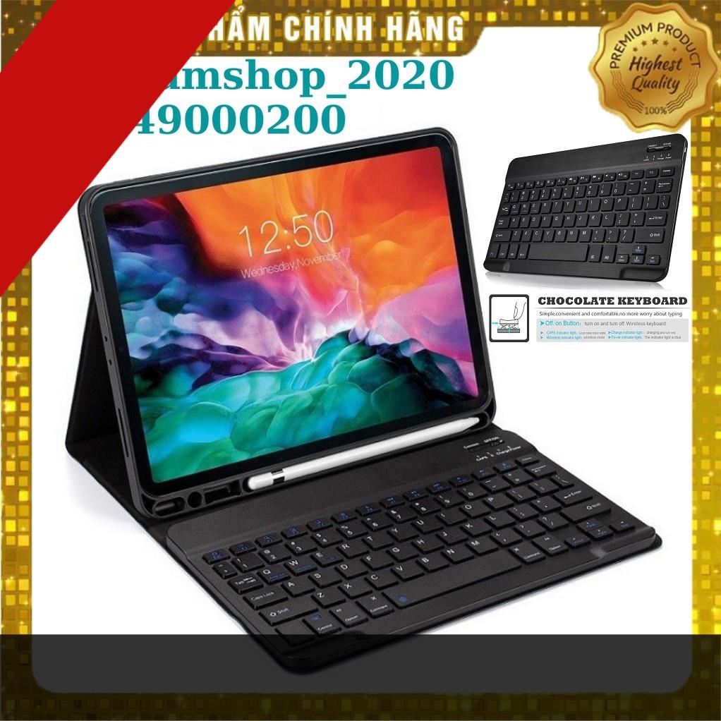 Bao da kèm bàn phím Bluetooth cho iPad Pro 11.0 inch 2018/2020/10.5/10.2/Gen 7/8/9.7/Air/Mini 1/2/3/4/5 có