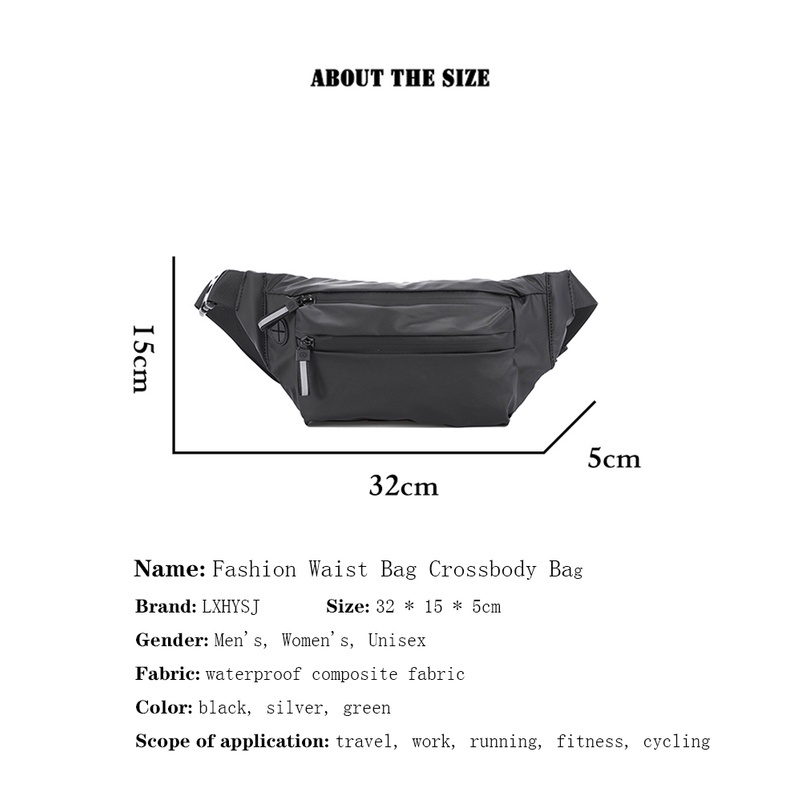 🔥Sẵn Sàng Cổ🔥 【Leacat】Không thấm nước Fanny Pack Túi đeo ngực ngoài trời thời trang Unisex Túi thắt lưng Túi đeo thắt lưng | BigBuy360 - bigbuy360.vn
