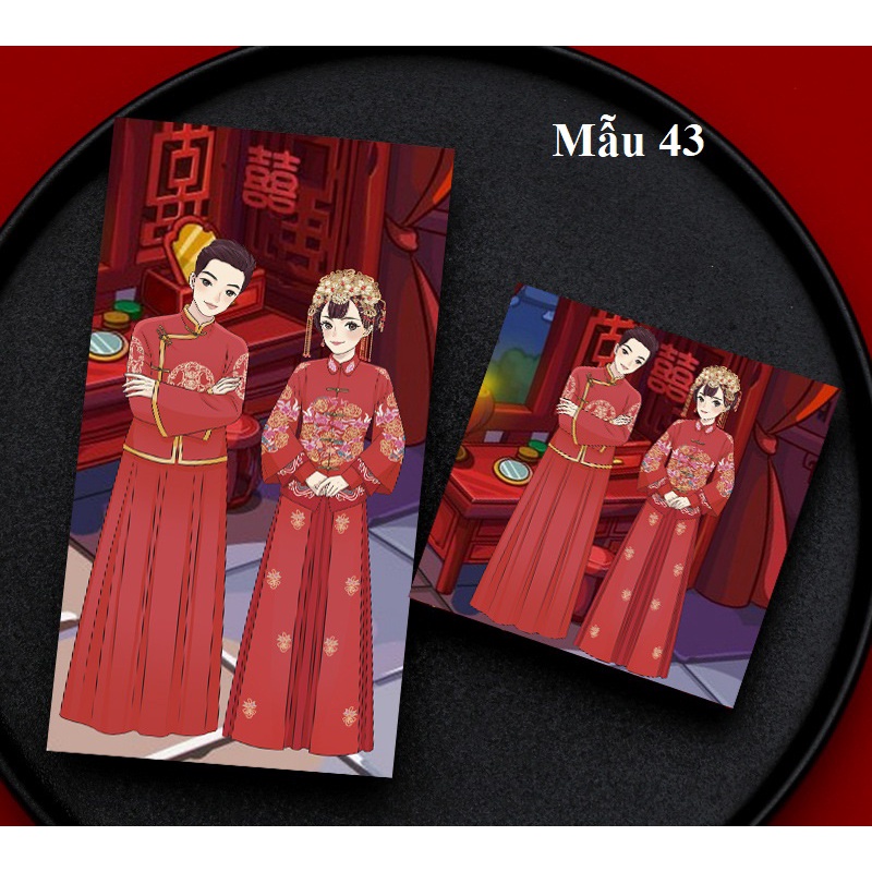 Size lớn - Bao lì xì hình dễ thương dùng trong bưng quả đám cưới