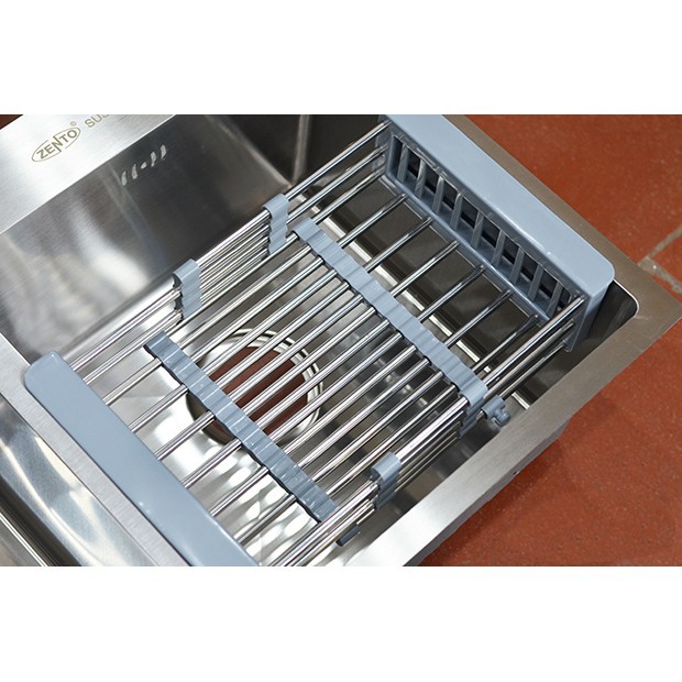 KHAY INOX GẤP GỌN BỒN RỬA THÔNG MINH ĐỂ BỒN RỬA BÁT, CHÉN