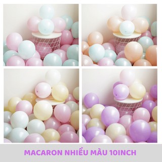 Bóng Macaron pastel nhiều màu set 50 quả loại 10" trang trí tiệc sinh nhật