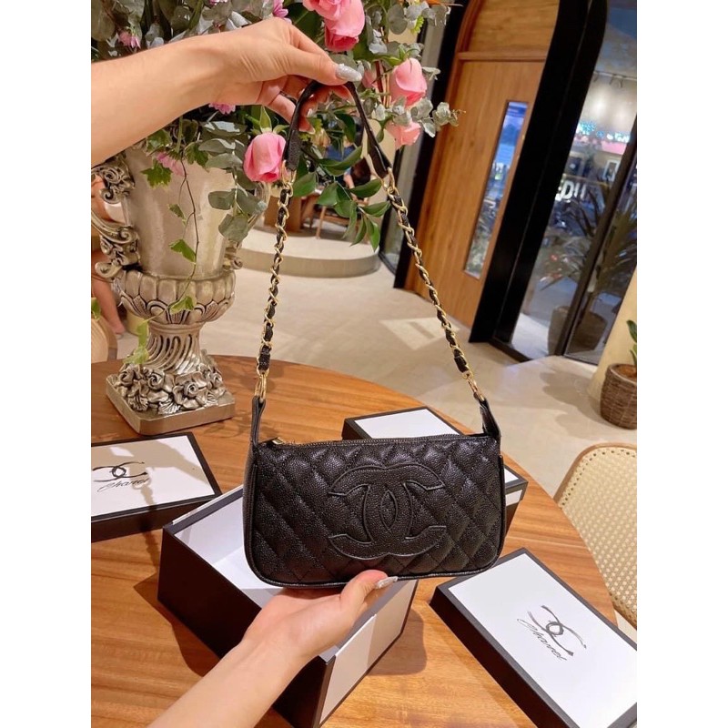 (Sale rẻ ko hộp) Túi Đeo Vai Ngang Hông size 25cm Màu Đen