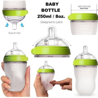 Bình Sữa Comotomo 150ml/250ml 🍼Núm Silicon Siêu Mềm