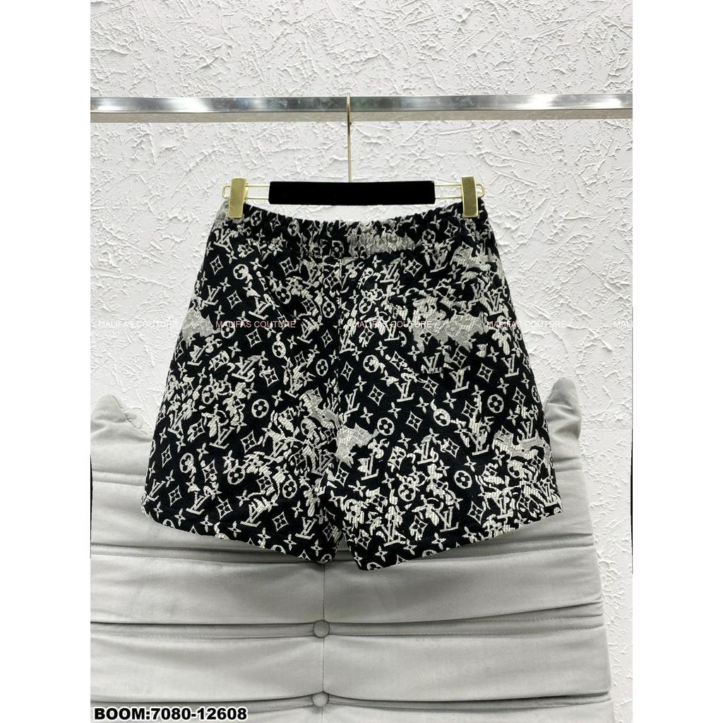 🔥Hot🔥Quần short LV họa tiết monogram loang thiết kế hot trend Nam nữ New 2023