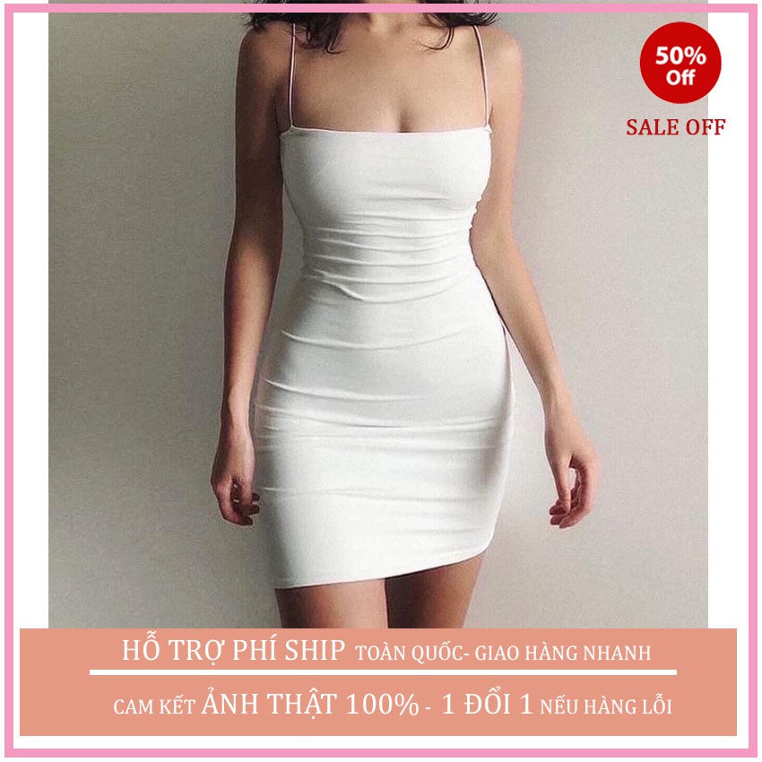 Váy 2 dây Body sexy , váy Midi gợi cảm vải thun cao cấp  thời trang Hàn Quốc ,  Cam Kết sản phẩm giống như hình.