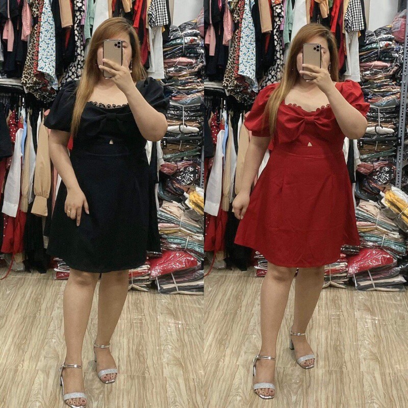 Đầm nơ ngực bigsize