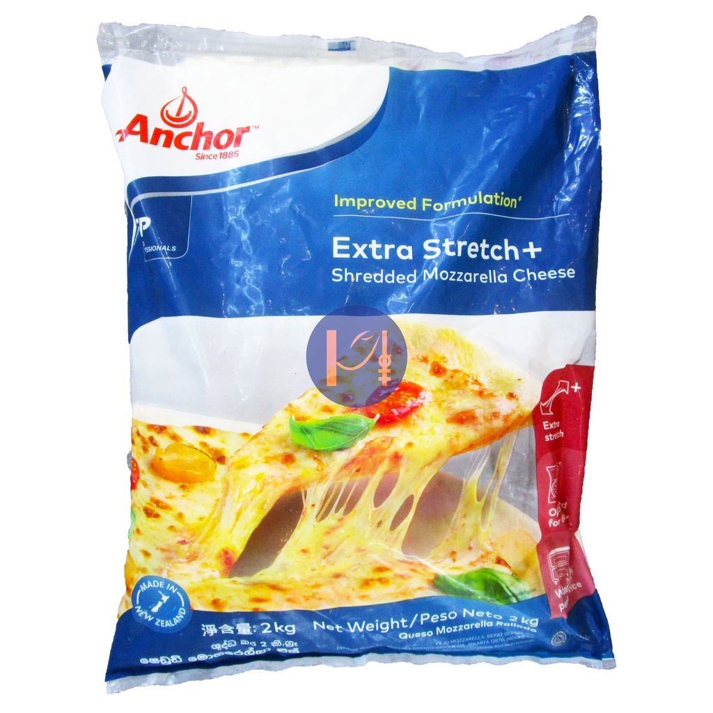 Phô Mai Bào Mozzarella Anchor New Zealand Gói Nguyên Kiện 2kg