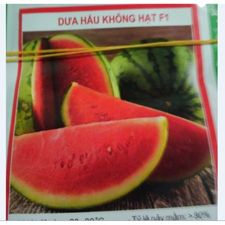 Hạt giống dưa hấu không hạt vỏ sọc- 1 gói 10 hạt