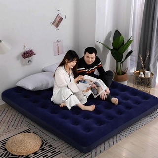 Đệm Hơi Đôi  Kt 2m03 *1m52*22cm Chất Liệu nỉ Thoáng Mát  Bestway 67003 (tặng kèm bơm điện)