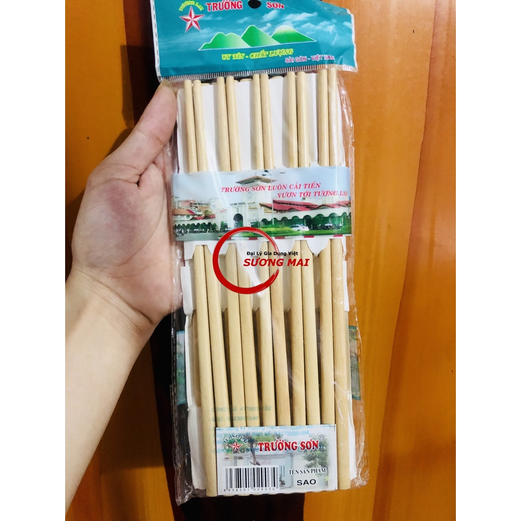 Bộ 10 Đôi Đũa Gỗ Kim Hằng Cao Cấp loại đẹp, chống mốc