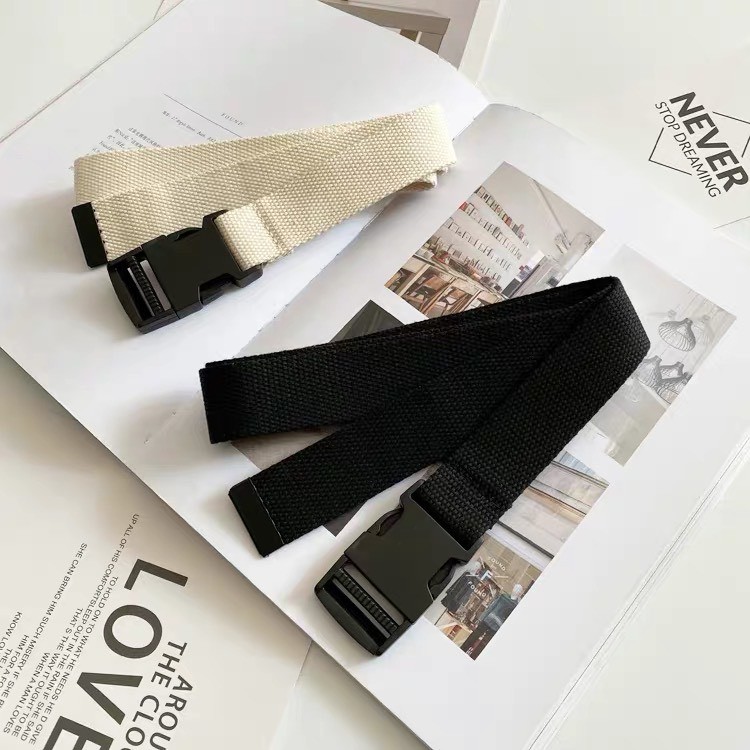 Thắt Lưng Nam Nữ Vải Bố - Dây Nịt Nam Vải Canvas Quân Đội Chốt nhựa Unisex TL010