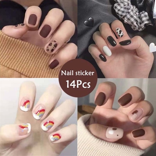 Bộ 14 Miếng Dán Trang Trí Móng Tay Chống Thấm Nước