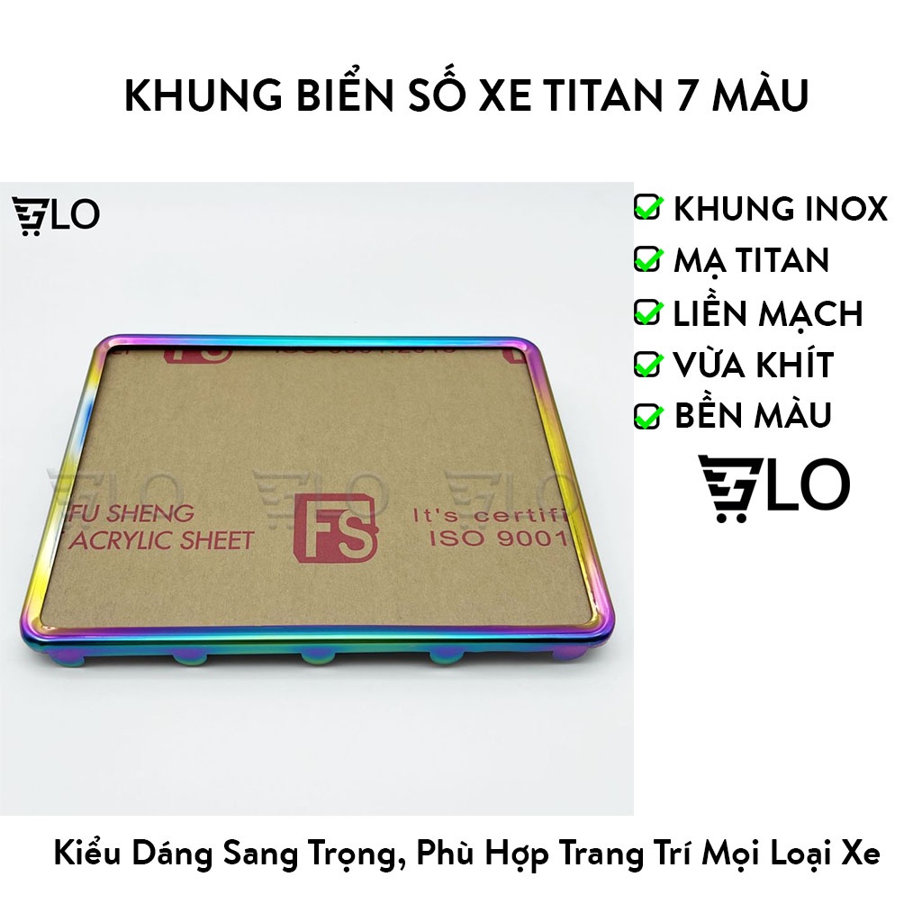 Khung Biển Số Xe Titan 7 Màu Dành Cho Xe Máy Kèm Mica