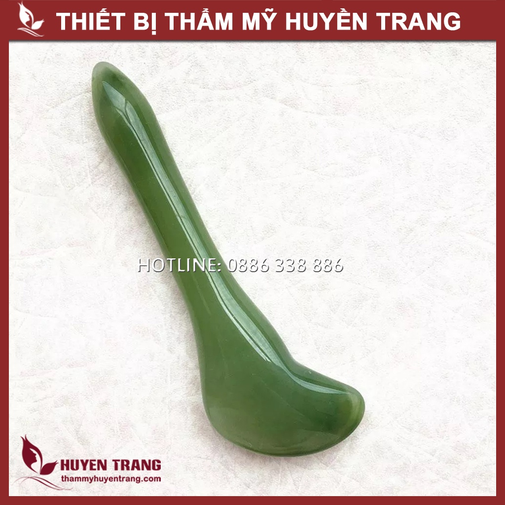 Bộ Ấn Huyệt, Miếng Ngọc Cạo Gió 7 Chi Tiết, Đá Guasha Massage Body Toàn Thân Trong Spa Đông Y NANOCEE