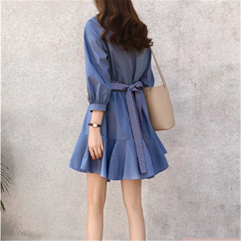 Váy nữ ❤FREESHIP ❤Váy nữ tay dài - chất thô đũi mềm, cột nơ 2 kiểu - công sở, đi tiệc siêu trẻ trung | BigBuy360 - bigbuy360.vn