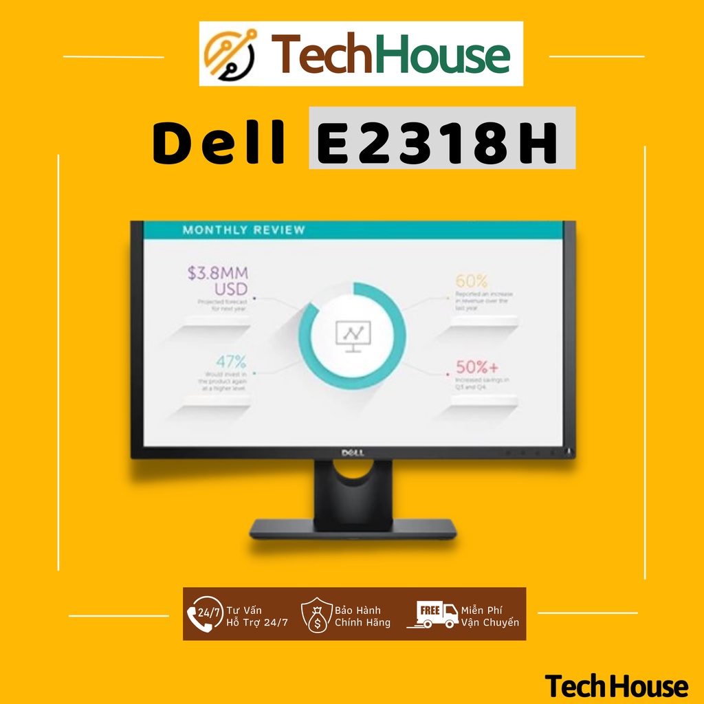 Màn hình LCD Dell E2318H 23" 1920x1080/IPS/60Hz/8ms - Bảo hành chính hãng 36 tháng | Tech House Official | WebRaoVat - webraovat.net.vn