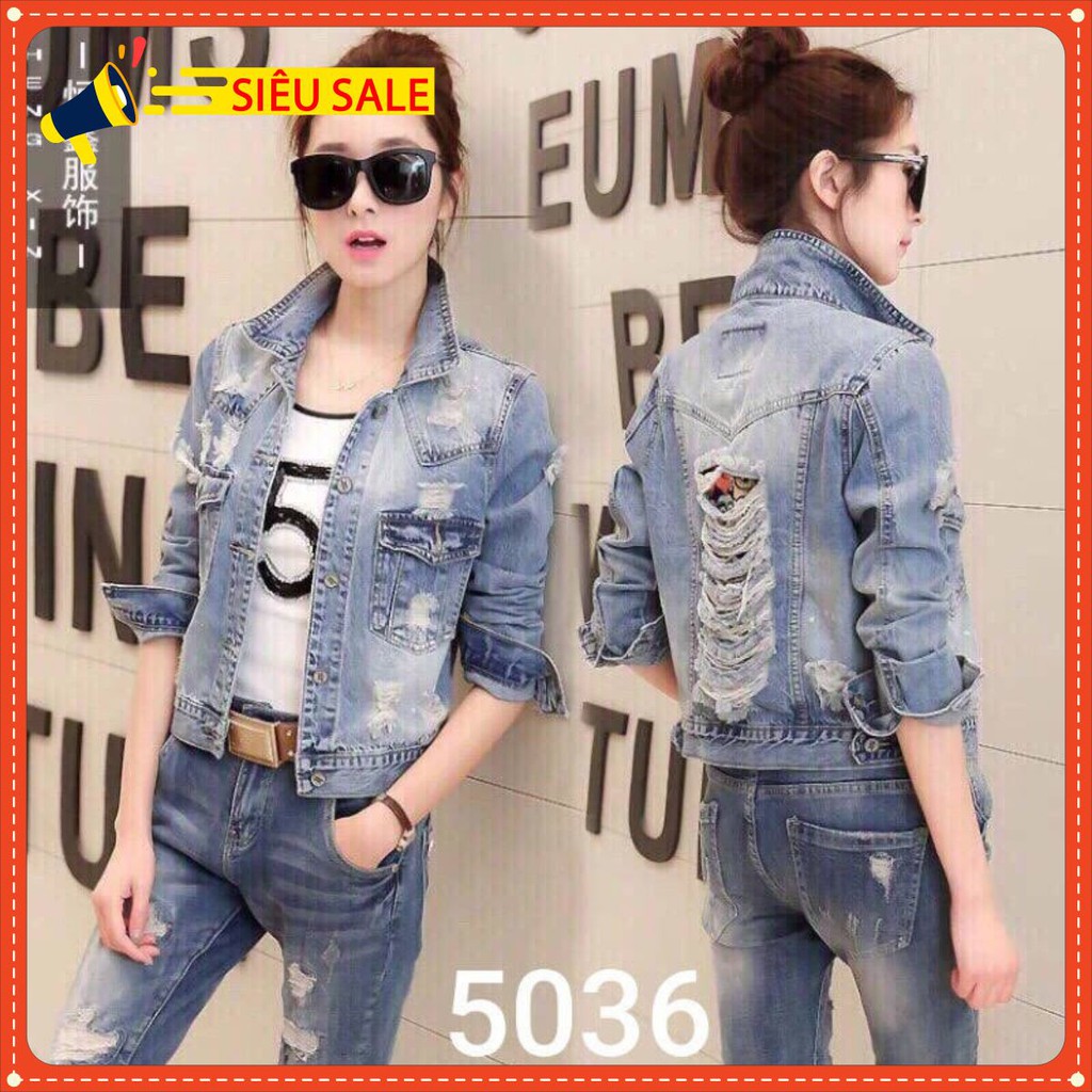 Áo khoác jeans Nữ đắp sau cá tính· - Hot Trend 2020
