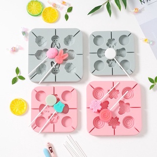 Khuôn làm kẹo mút silicon cho bé nhiều hình dễ thương - tặng kèm que