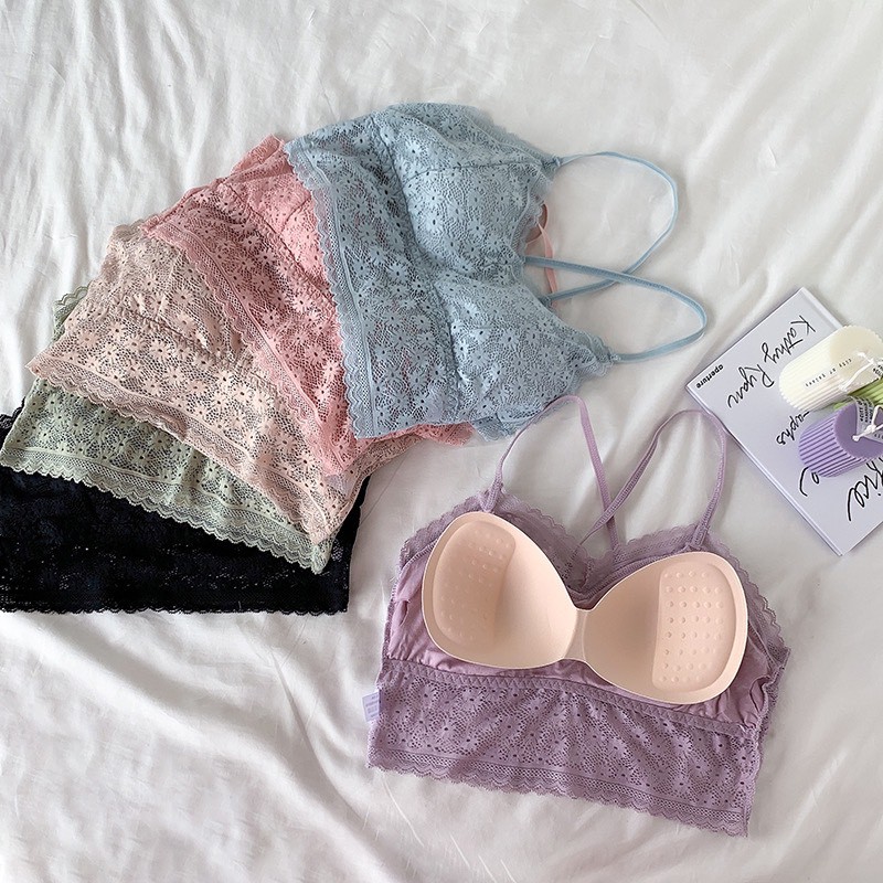 Áo Ngực Phối Ren Mút Mỏng Mềm Mịn Thoải Mái DAN L&amp;U 2039