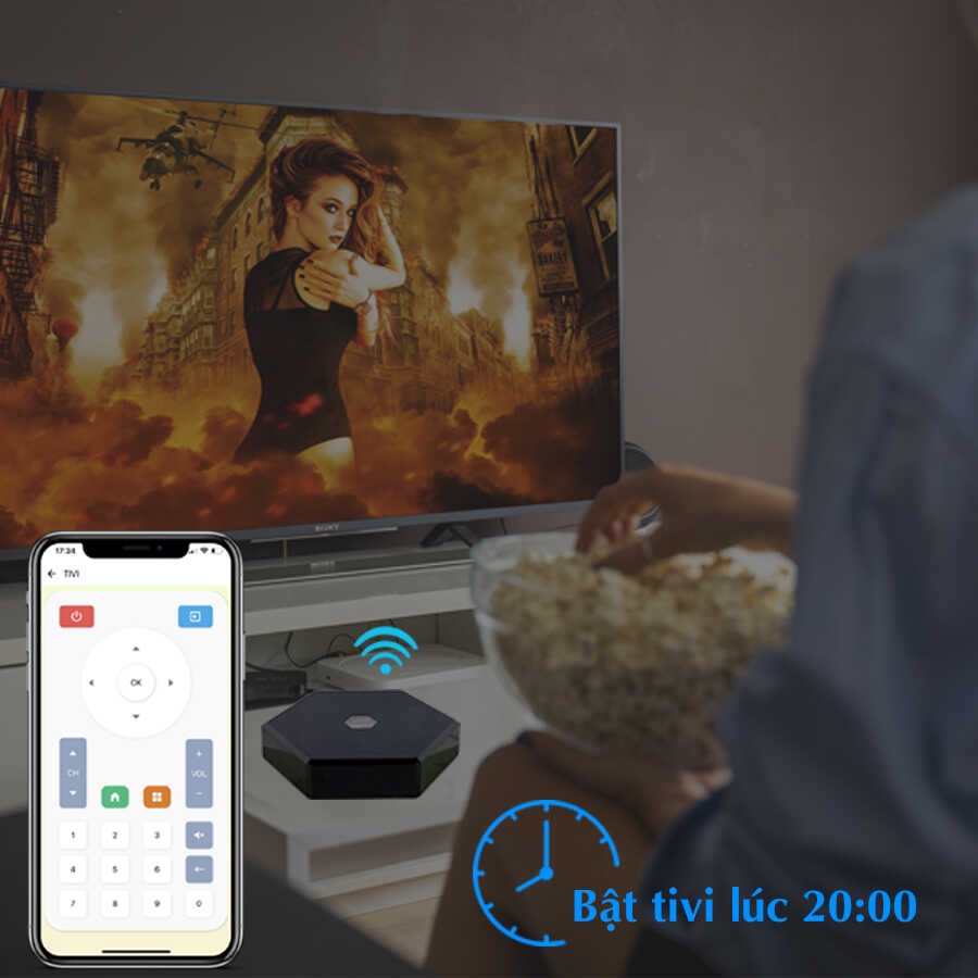 Bộ điều khiển hồng ngoại thiết bị tivi, điều hoà, dàn âm thanh, đầu KTS, quạt… từ xa qua điện thoại | Hunonic IR Smart