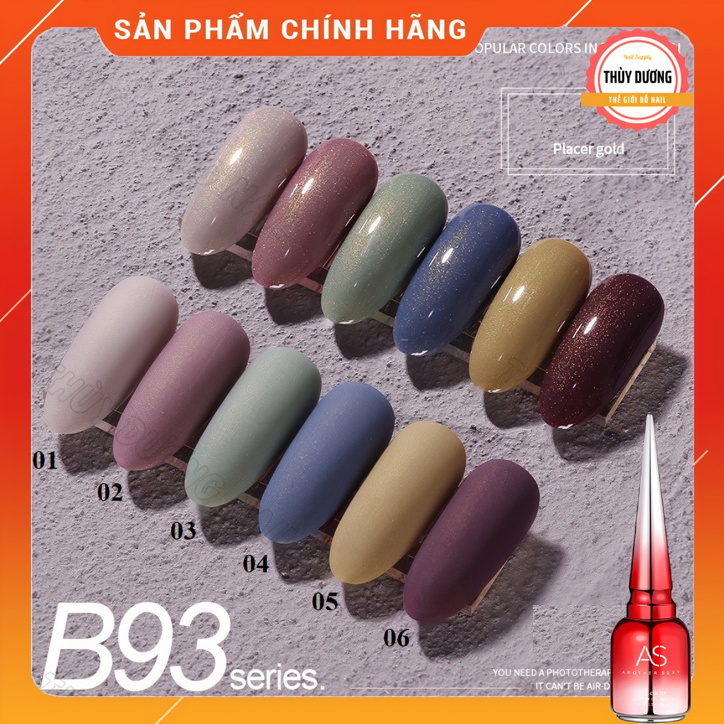 Sơn gel AS chính hãng chai đỏ mã B93 15ml