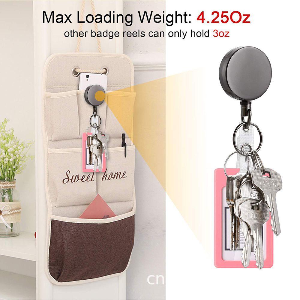 Móc Chìa Khóa Có Thể Thu Gọn Chống Thất Lạc Để Đựng Thẻ ID Tiện Dụng Giá Đỡ