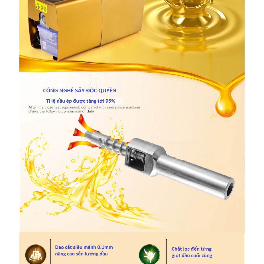 Máy ép dầu thực vật gia đình GREEN MACHINERY (thanh lý hàng tồn)