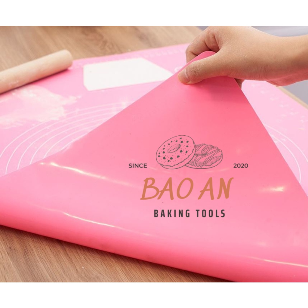 Thảm nhào bột silicon chống dính size 40cm x 50cm