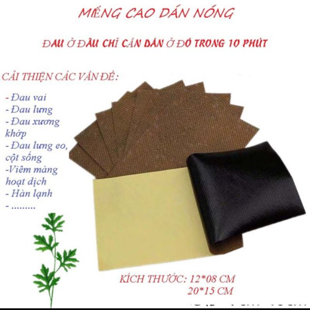 COMBO 50 CAO DÁN XƯƠNG KHƠP KICH THƯỚC 10*7