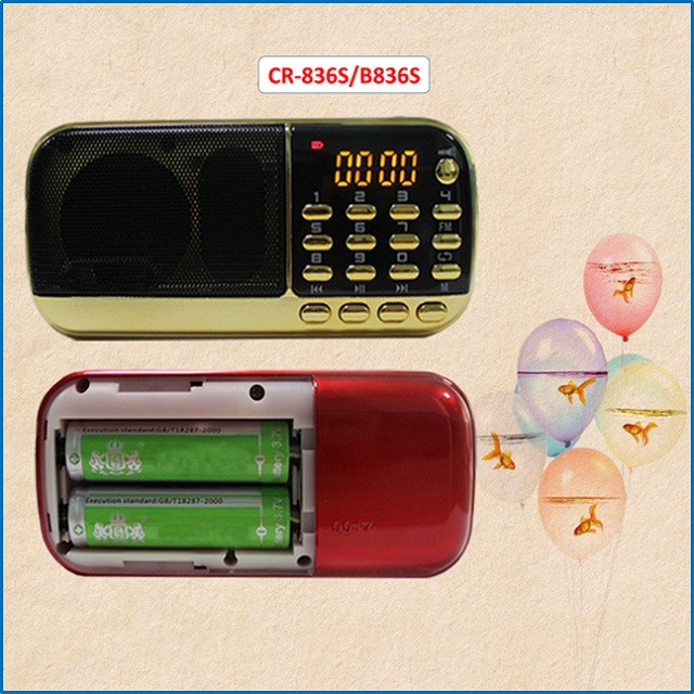 Máy nghe nhạc đa năng CRAVEN Cr853 cr836S b872 cr851 A100 cr865 loa mp3 nghe kinh pháp mini | thẻ nhớ | đài FM- 3PIN- 3W